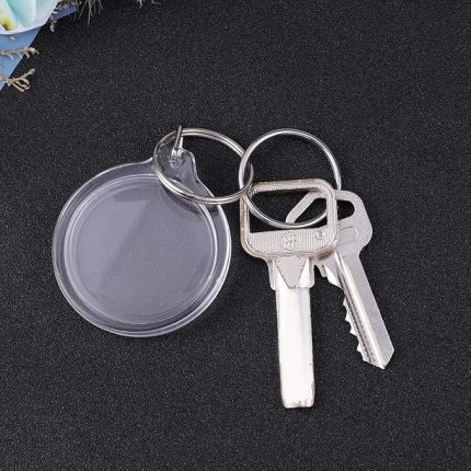 Keyring Round  Acrylic Double Sided  - 50 Pcs